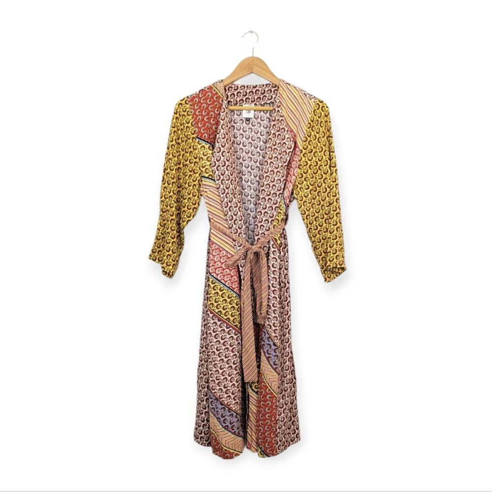 CAbi Poet Jacket Boho Patchwork Multicolor Kimono… - image 2